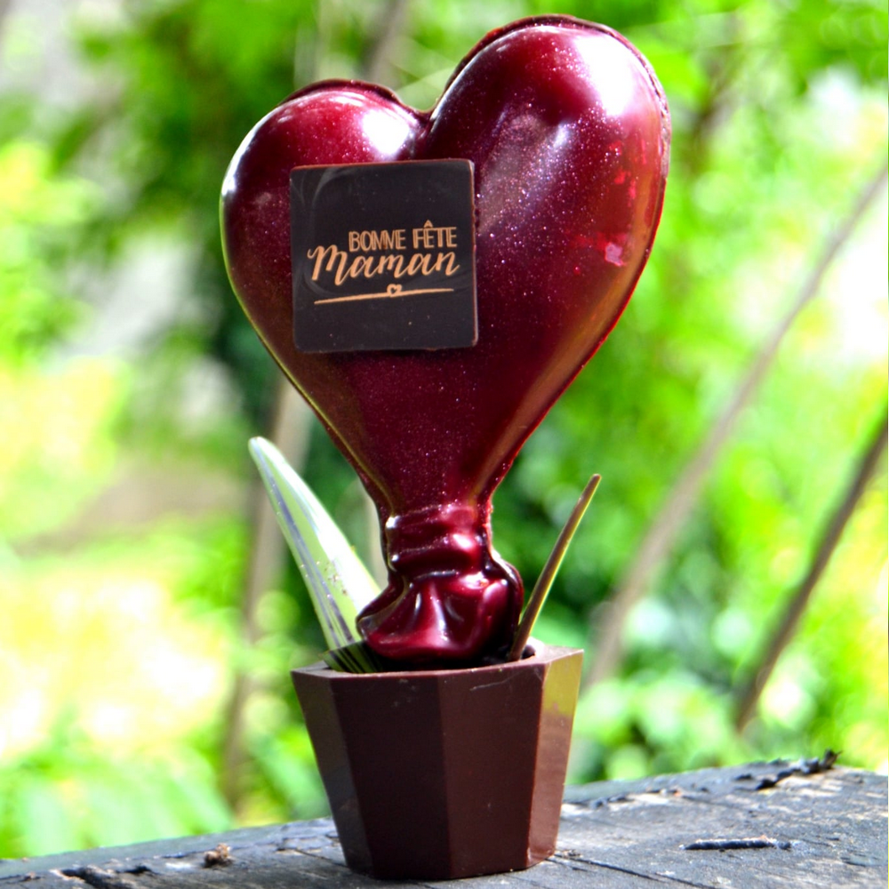 Cœur Ballon - Chocolat et praliné <br> [Retrait magasin uniquement]