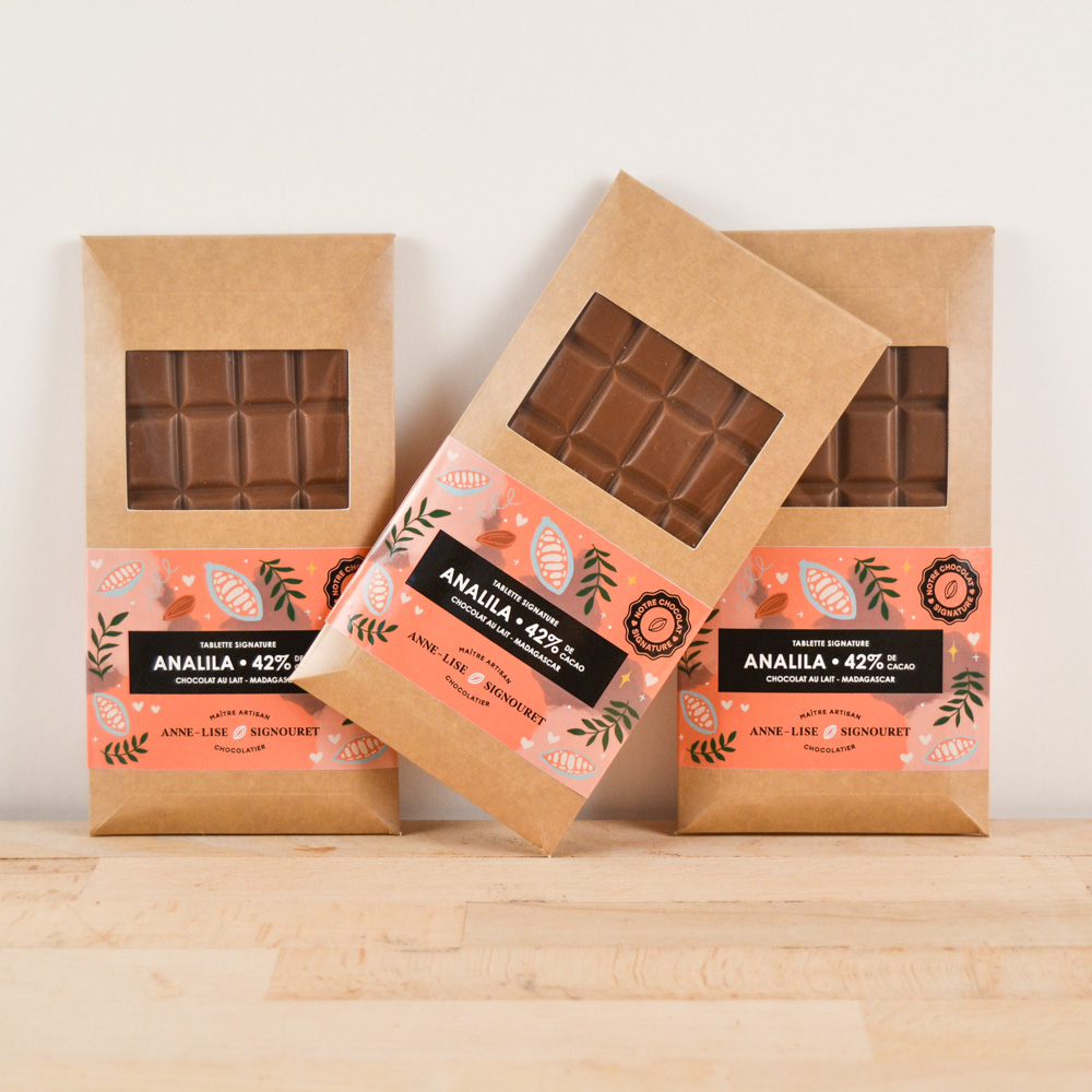 Tablette chocolat lait Analila