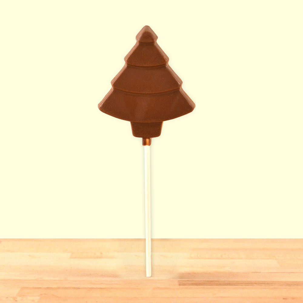 Sucette sapin en chocolat